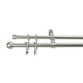 Double Curtain Rod 16mm 160cm, silver