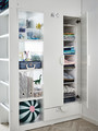 SMÅSTAD Loft bed, white with frame/with desk with 4 drawers, 90x200 cm