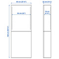 BESTÅ Wall cabinet with 2 doors, dark grey/Mörtviken dark grey, 60x22x128 cm