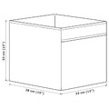 REGNBROMS Box, heart pattern/pink, 33x38x33 cm