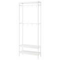 MACKAPÄR Coat rack with shoe storage unit, white, 78x32x200 cm