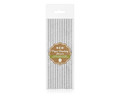 Paper Drinking Straws 12pcs, silver pattern