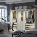 PAX / GULLABERG Wardrobe combination, white/white, 250x60x201 cm