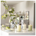 LÖVSKOGSLUND Scented pillar candle, mixed colours, 30 hr