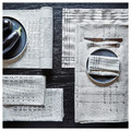 VÅRARV Tablecloth, dark grey/natural, 145x240 cm