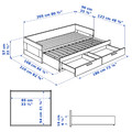 BRIMNES Day-bed w 2 drawers/2 mattresses, grey/Ågotnes firm, 80x200 cm