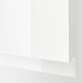 METOD Base cab f HAVSEN double bowl sink, white/Voxtorp high-gloss/white, 80x60 cm