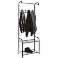 Coat Rack with Shoe Storage, black