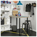 LAGKAPTEN / OLOV Desk, grey-turquoise/black, 120x60 cm