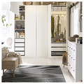 LUFTFARTYG Rug flatwoven, in/outdoor, black/stripe, 160x230 cm