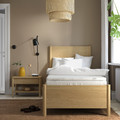 VALEVÅG Mattress and mattress pad, firm light blue/Nordberget white, 90x200 cm