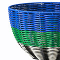 DJURTRÄNARE Basket, white/black/blue, 32x19 cm