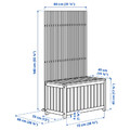 NÄMMARÖ Storage box and privacy screen, outdoor/light brown stained, 80x68x140 cm