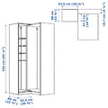 PAX Add-on corner unit with 4 shelves, dark grey, 53x58x236 cm