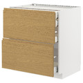 METOD / MAXIMERA Base cb 2 frnts/2 low/1 md/1 hi drw, white/Voxtorp oak effect, 80x60 cm