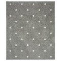 LEN Rug, dotted/grey, 133x160 cm