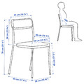 VIHALS / VIHALS Table and 2 chairs, white white/white, 74x74 cm