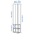 ENHET Storage combination, anthracite/white, 60x32x255 cm