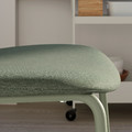 VIHALS / VIHALS Table and 2 chairs, white/green Tibbleby grey-green, 84/120x74 cm
