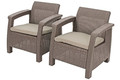 Outdoor Furniture Set CORFU SET, cappuccino