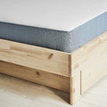 GLAMBERGET Bed frame with storage and mattress, pine/Vesteröy hard, 120x200 cm