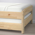 UTÅKER Stackable bed with 2 mattresses, pine/Åfjäll firm, 80x200 cm