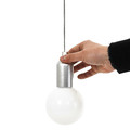 Pendant LED Lamp L, battery-operated, silver