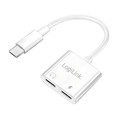 LogiLink USB-C adapter with PD 2xUSB-C, max 60W