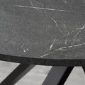 MARIEDAMM / LILLÅNÄS Table and 4 chairs, black marble effect/Gunnared dark grey chrome-plated, 105 cm