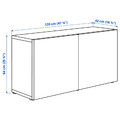 BESTÅ Shelf unit with doors, dark grey/Lappviken dark grey, 120x42x64 cm