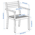 ASKHOLMEN Chair with armrests, outdoor, dark brown