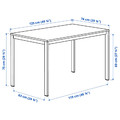 VIHALS / VIHALS Table and 4 chairs, white white/white, 125x74 cm