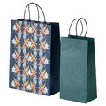 VINTERFINT Gift bag, set of 2, mixed patterns blue