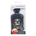 Instant Hot Water Bottle Snowflakes, black