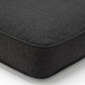 JÄRPÖN/DUVHOLMEN Back cushion, outdoor, dark grey anthracite, 62x44 cm