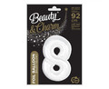 Foil Balloon Number 8, white