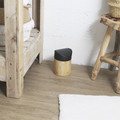 Mini Bamboo Wood Bin, black