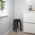IBBARBO Stool, dark grey