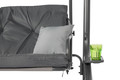 Large Garden Swing Seat Bed 2in1, grey