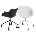 Chair with Castors Roundy, white