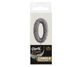 Birthday Candle Number 0, glitter black