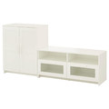 BRIMNES TV storage combination, white, 200x41x95 cm