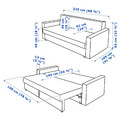 FRIHETEN 3-seat sofa-bed, Faringe brown-orange