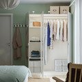 PAX / ÅHEIM Wardrobe combination, white/mirror glass, 150x60x201 cm