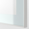 BESTÅ Wall-mounted cabinet combination, white Glassvik/white/light green clear glass, 60x22x38 cm