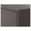 EKET Wall-mounted cabinet combination, dark grey/walnut, 140x35x53 cm