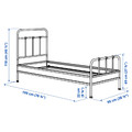 STJÄRNÖ Bed frame, anthracite/Luröy, Standard Single