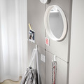 SMÅSTAD / PLATSA Wardrobe, white grey/with 2 clothes rails, 60x42x181 cm