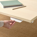 MITTZON Desk sit/stand, electric birch veneer/white, 120x80 cm
