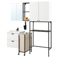 ENHET Laundry, anthracite/white, 180x43x204 cm